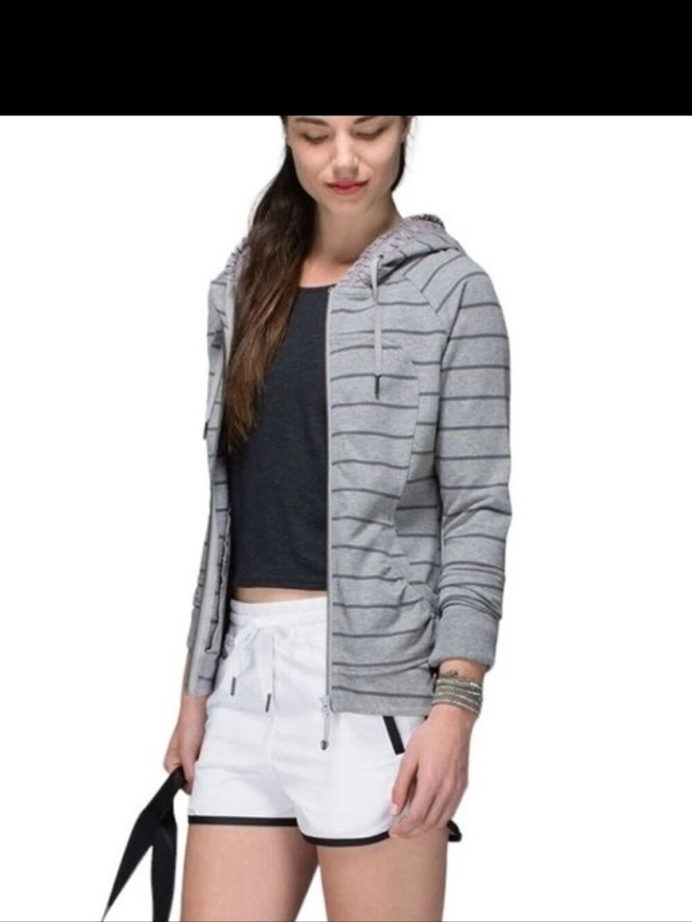 Gray Striped Lululemon Hoodie